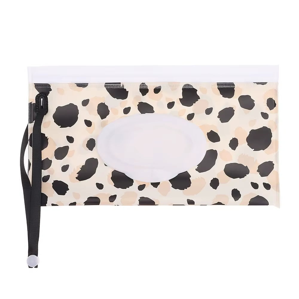 EVA Baby Wet Wipe Pouch Portable Wipes Holder Case Flip Cover Snap-Strap Reusable Refillable Cosmetic Pouch Useful Tissue Box