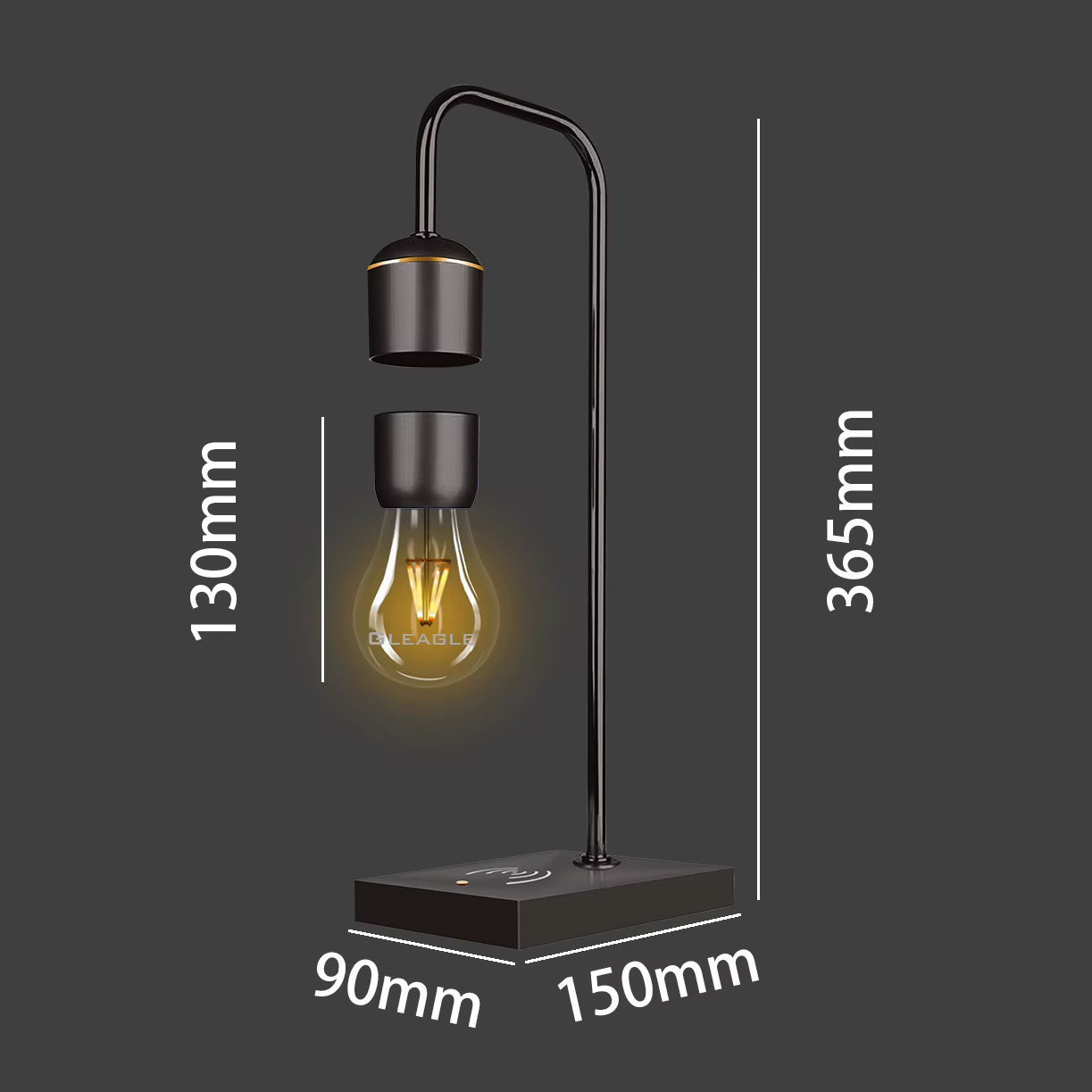 Desktop Magnetic Levitation Moon Lamp with Phone Wireless Charging, Home Floating LED Night Light, Levitating Lunar Decor Gift
