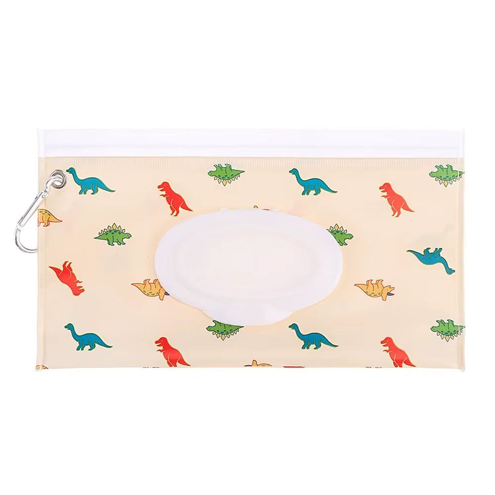 EVA Baby Wet Wipe Pouch Portable Wipes Holder Case Flip Cover Snap-Strap Reusable Refillable Cosmetic Pouch Useful Tissue Box