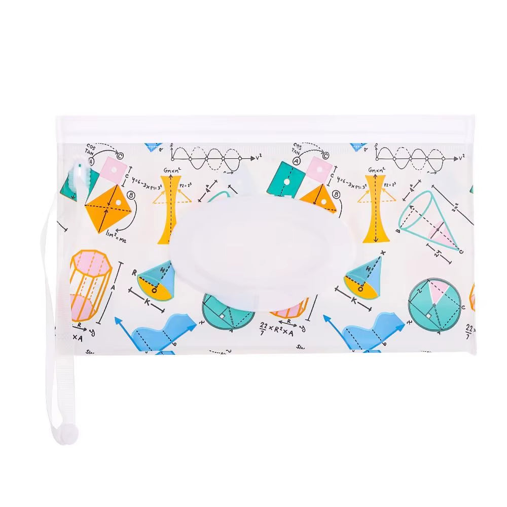 EVA Baby Wet Wipe Pouch Portable Wipes Holder Case Flip Cover Snap-Strap Reusable Refillable Cosmetic Pouch Useful Tissue Box
