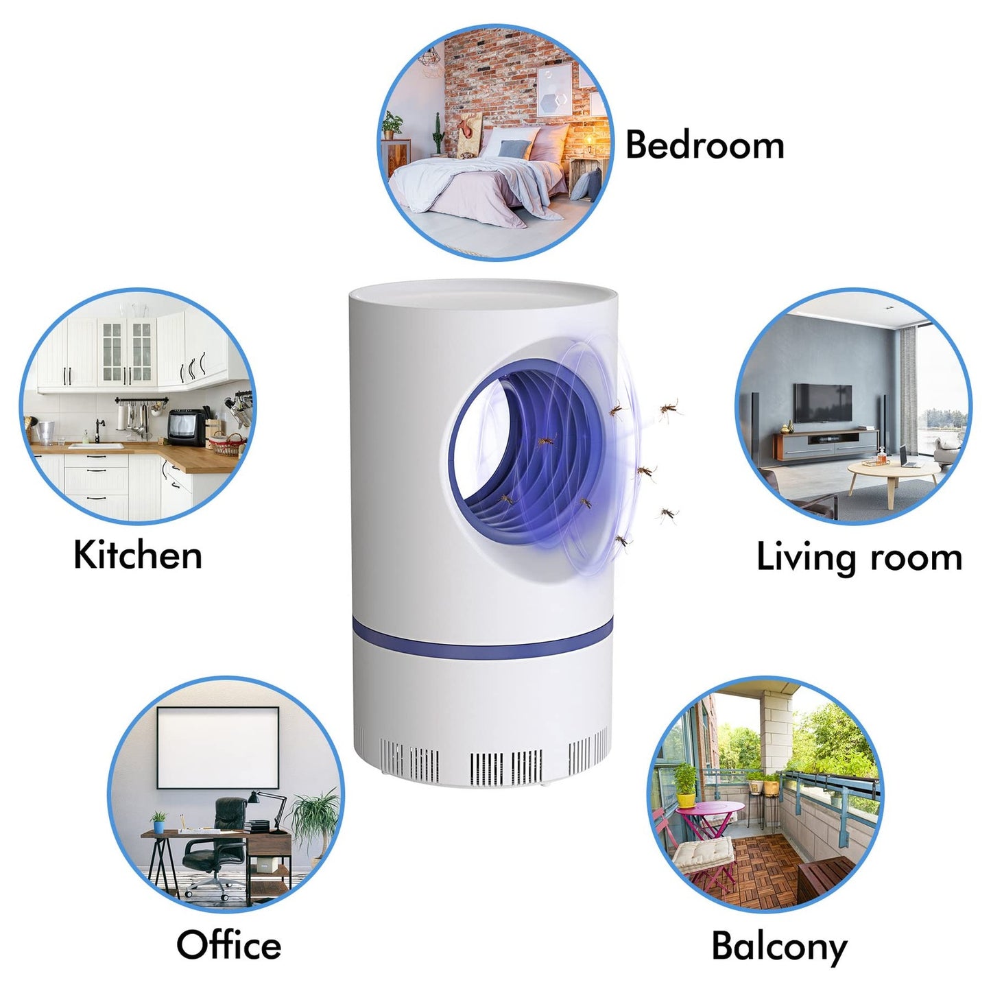 Bug Zappers Mosquito Zappers, Fly Traps for Indoors Electronic Mosquito Kille...
