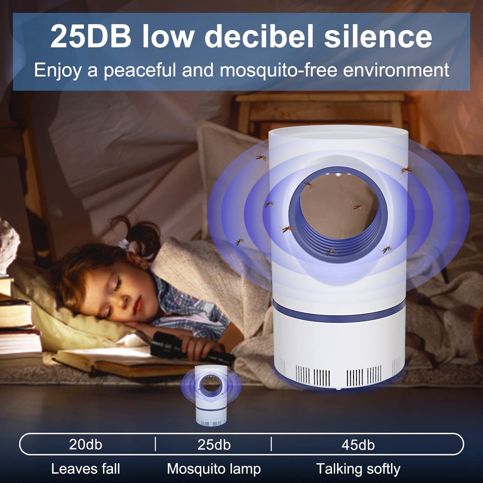 Bug Zappers Mosquito Zappers, Fly Traps for Indoors Electronic Mosquito Kille...